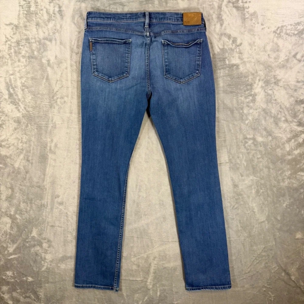 Paige‎ Federal Slim Straight Jeans Men's Size 34x32 Blue Denim Pants